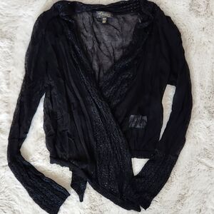 Sheer black cardigan